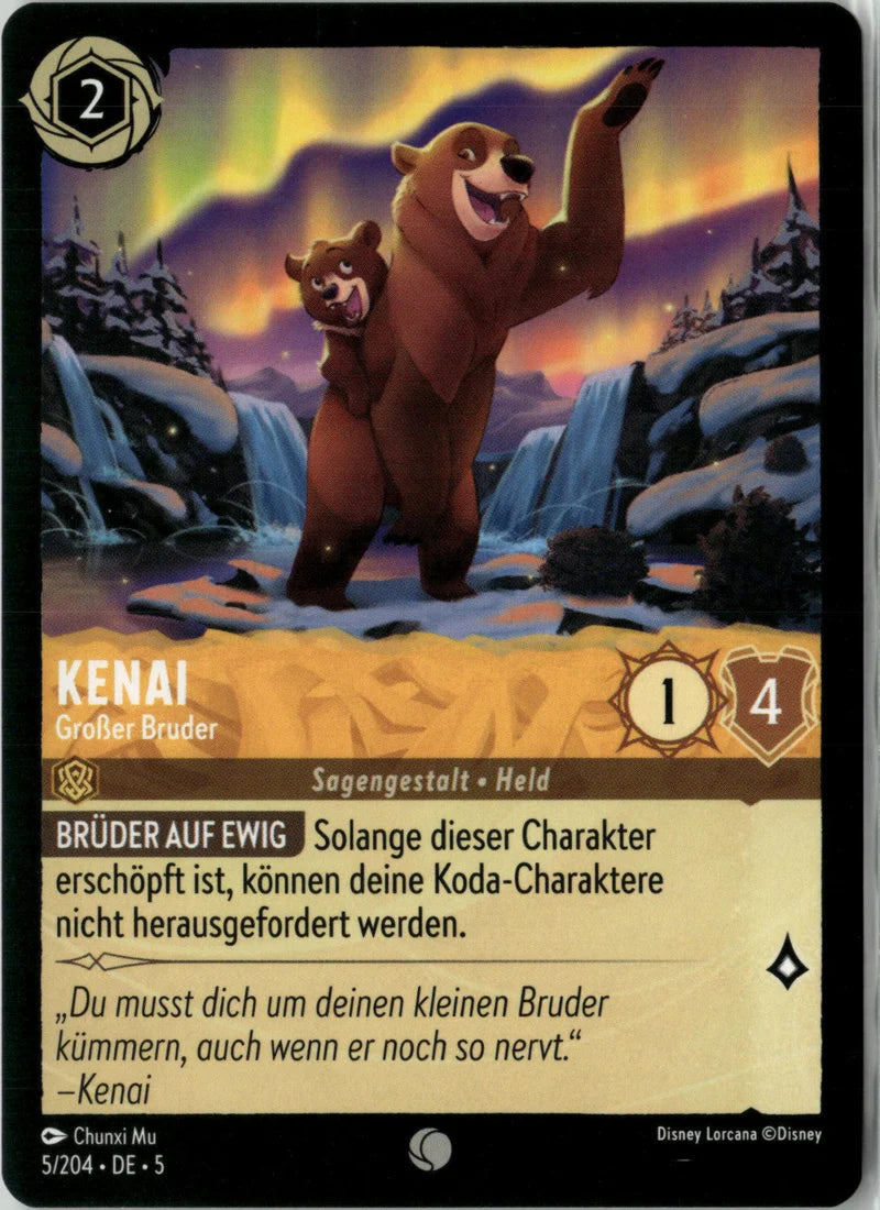 Kenai - Großer Bruder 5 Himmelsleuchten Deutsch Near Mint Disney Lorcana Karte