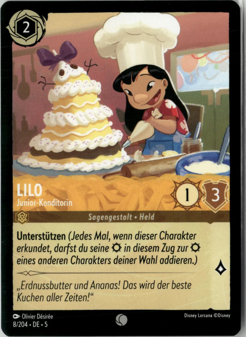 Lilo - Junior-Konditorin 8 Himmelsleuchten Deutsch Near Mint Disney Lorcana Karte