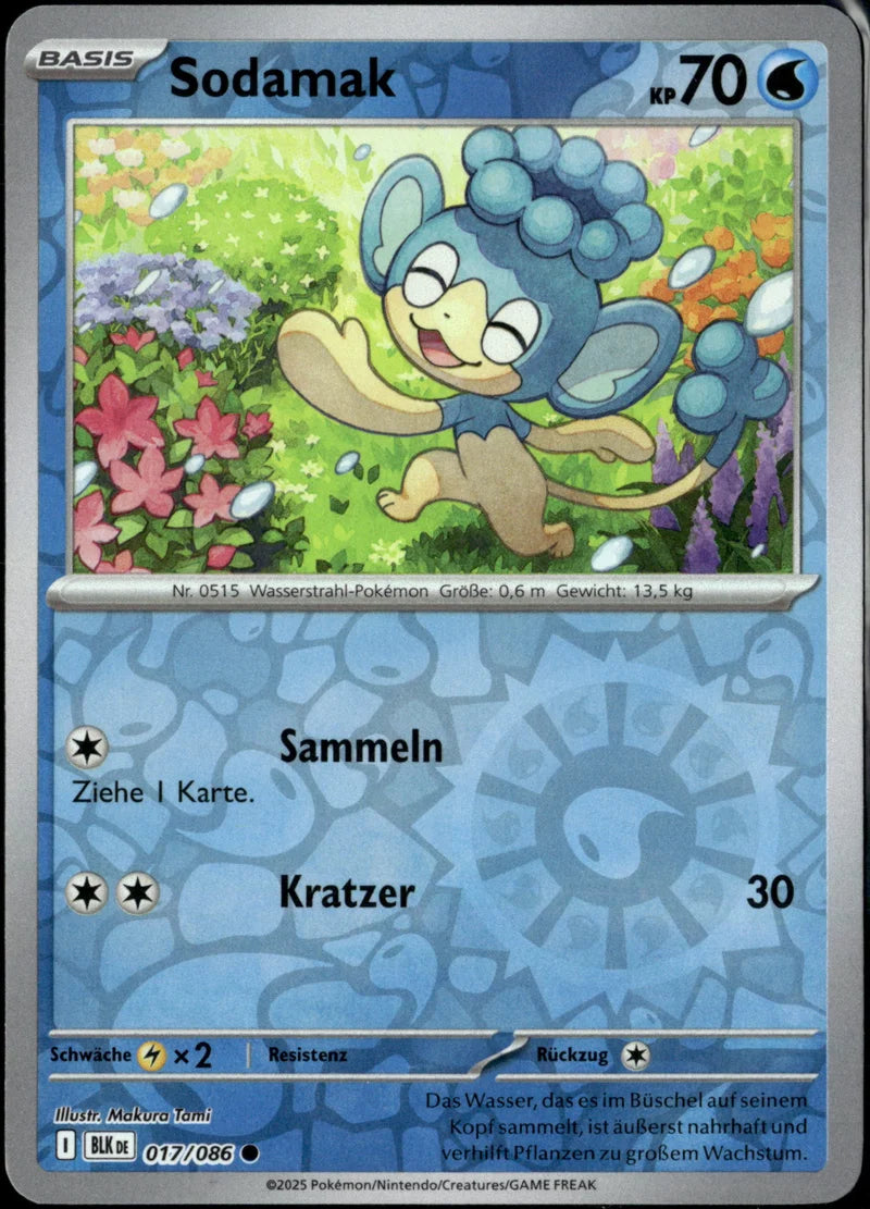 Sodamak 017 Schwarze Blitze Deutsch Near Mint Pokémon Karte