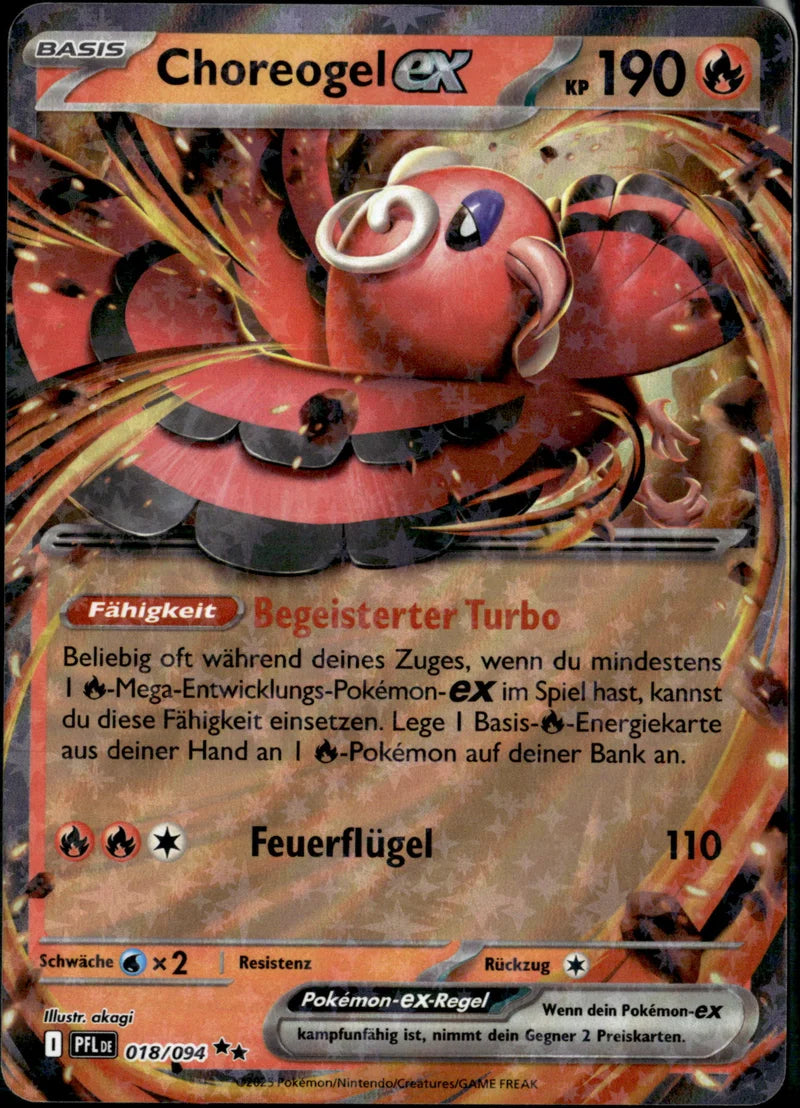 Choreogel-ex 018 Fatale Flammen Deutsch Near Mint Pokémon Karte