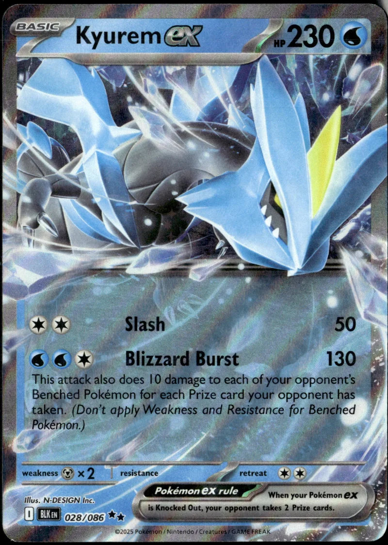 Kyurem ex 028 Black Bolt Englisch Near Mint Pokémon Karte