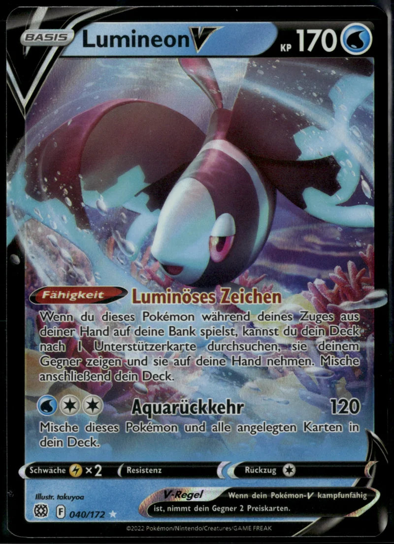 Lumineon V 040 Strahlende Sterne Deutsch Near Mint Pokémon Karte