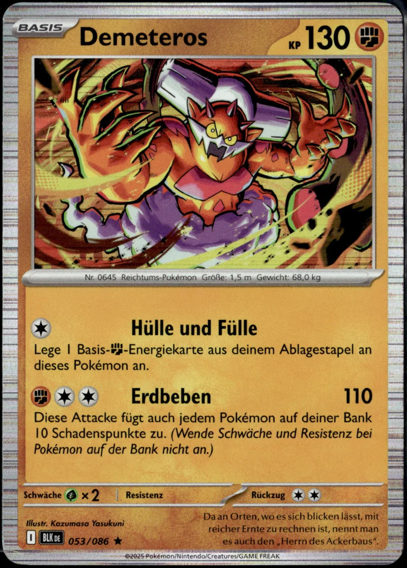 Demeteros 053 Schwarze Blitze Deutsch Near Mint Pokémon Karte