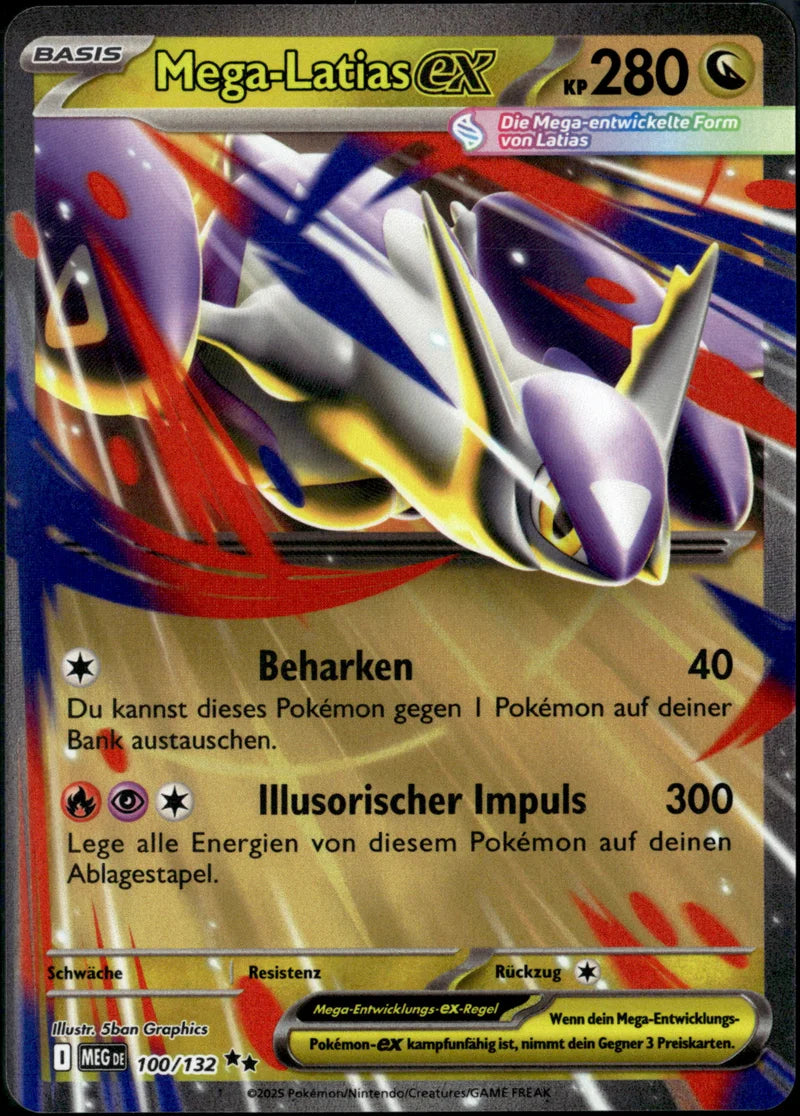 Mega-Latias-ex 100 Mega-Entwicklung Deutsch Near Mint Pokémon Karte