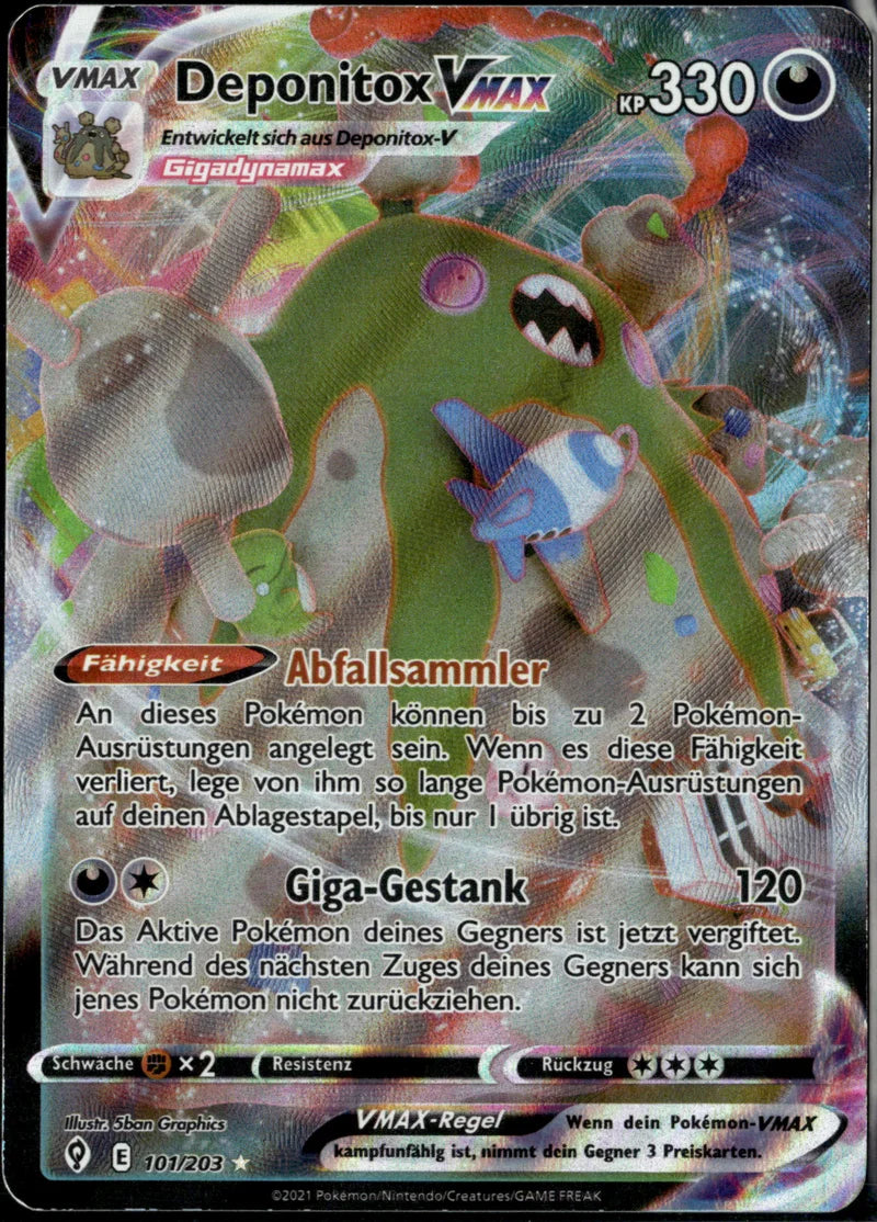 Deponitox VMAX 101 Drachenwandel Deutsch Near Mint Pokémon Karte