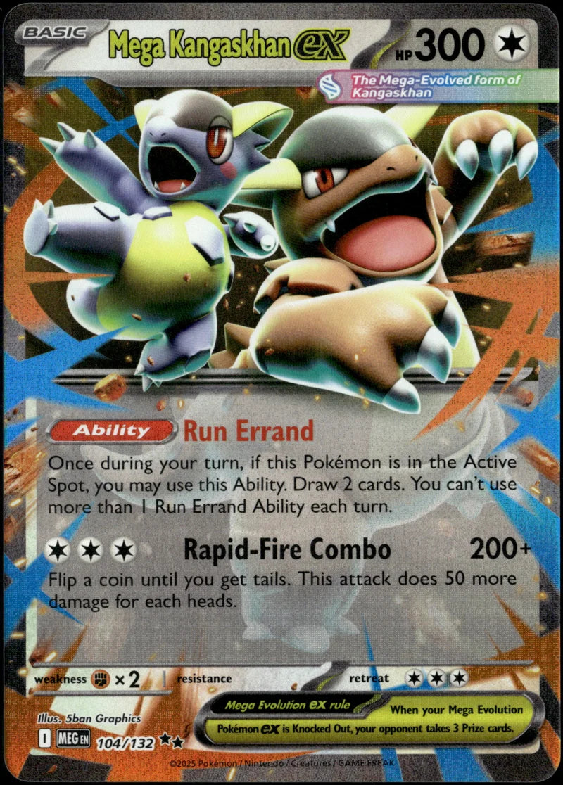 Mega Kangaskhan ex 104 Mega Evolution Englisch Near Mint Pokémon Karte