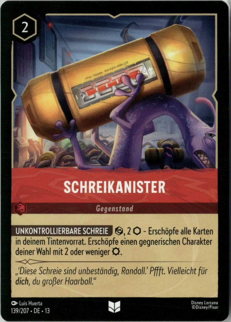 Schreikanister 139 Angriff der Ranke! Deutsch Near Mint Disney Lorcana Karte