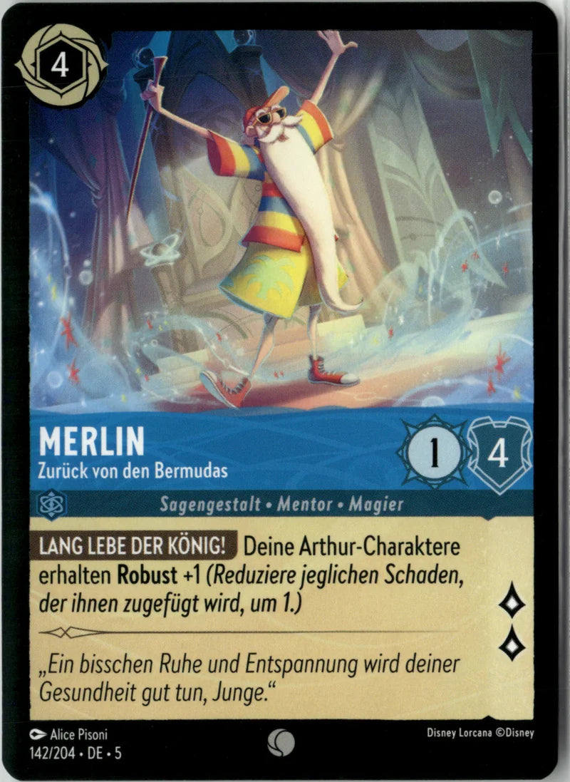 Merlin - Zurück von den Bermudas 142 Himmelsleuchten Deutsch Near Mint Disney Lorcana Karte
