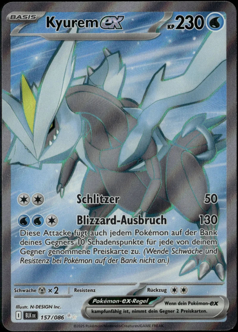 Kyurem-ex 157 Schwarze Blitze Deutsch Near Mint Pokémon Karte