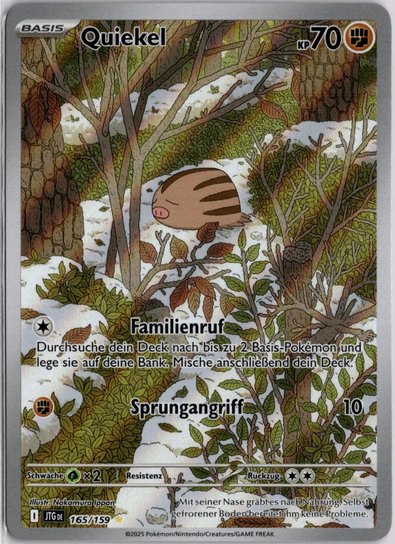 Quiekel 165 Reisegefährten Deutsch Near Mint Pokémon Karte