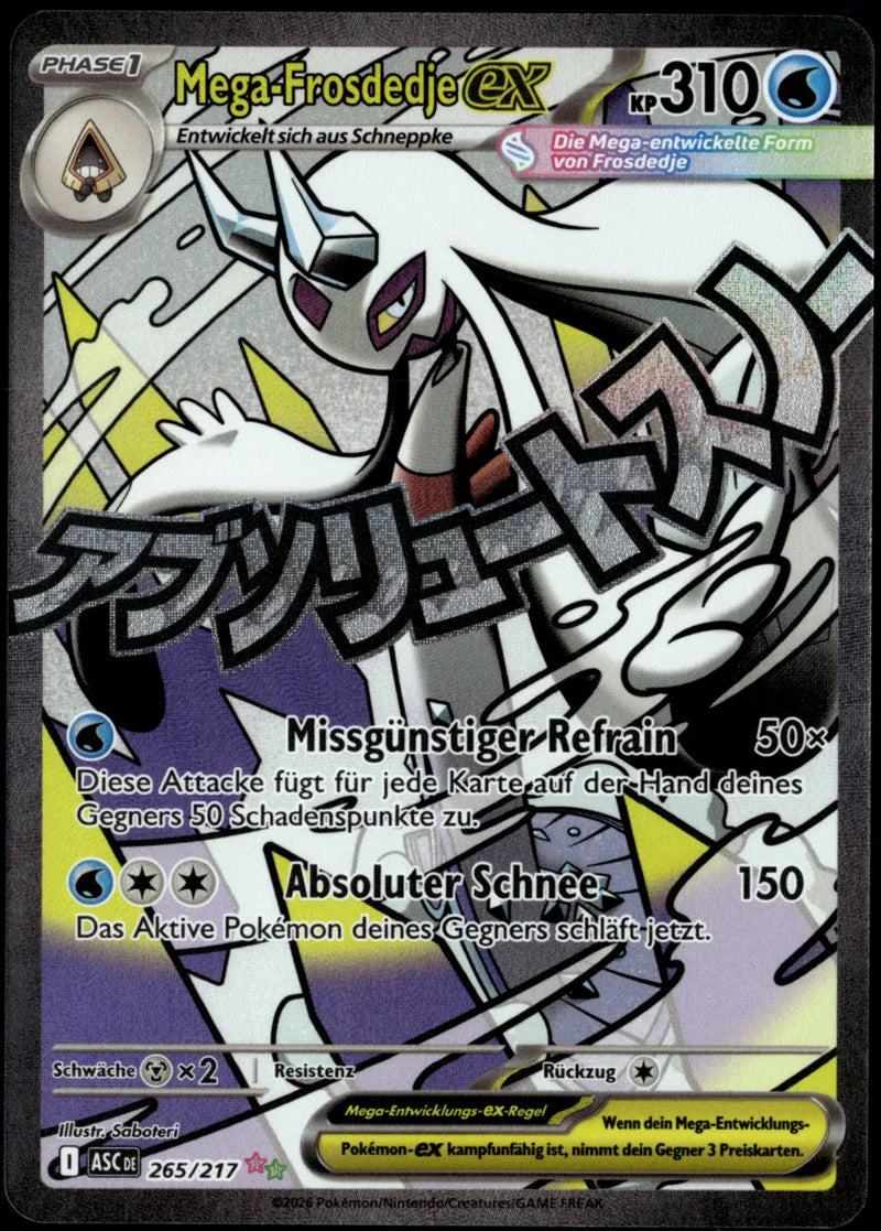 Mega-Frosdedje-ex 265 Erhabene Helden Deutsch Near Mint Pokémon Karte