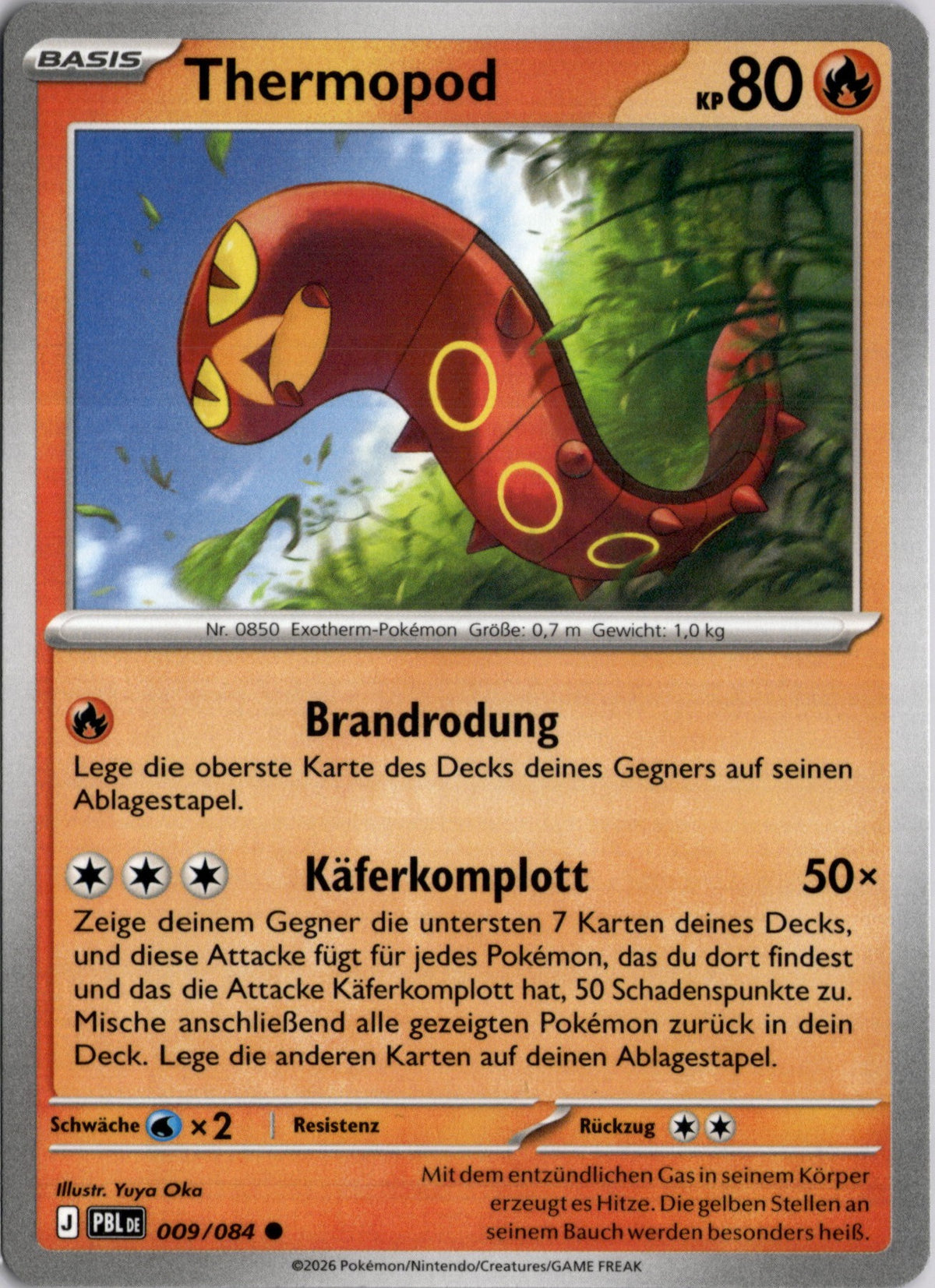 Thermopod 9 Dunkelnacht Deutsch Near Mint Pokémon Karte