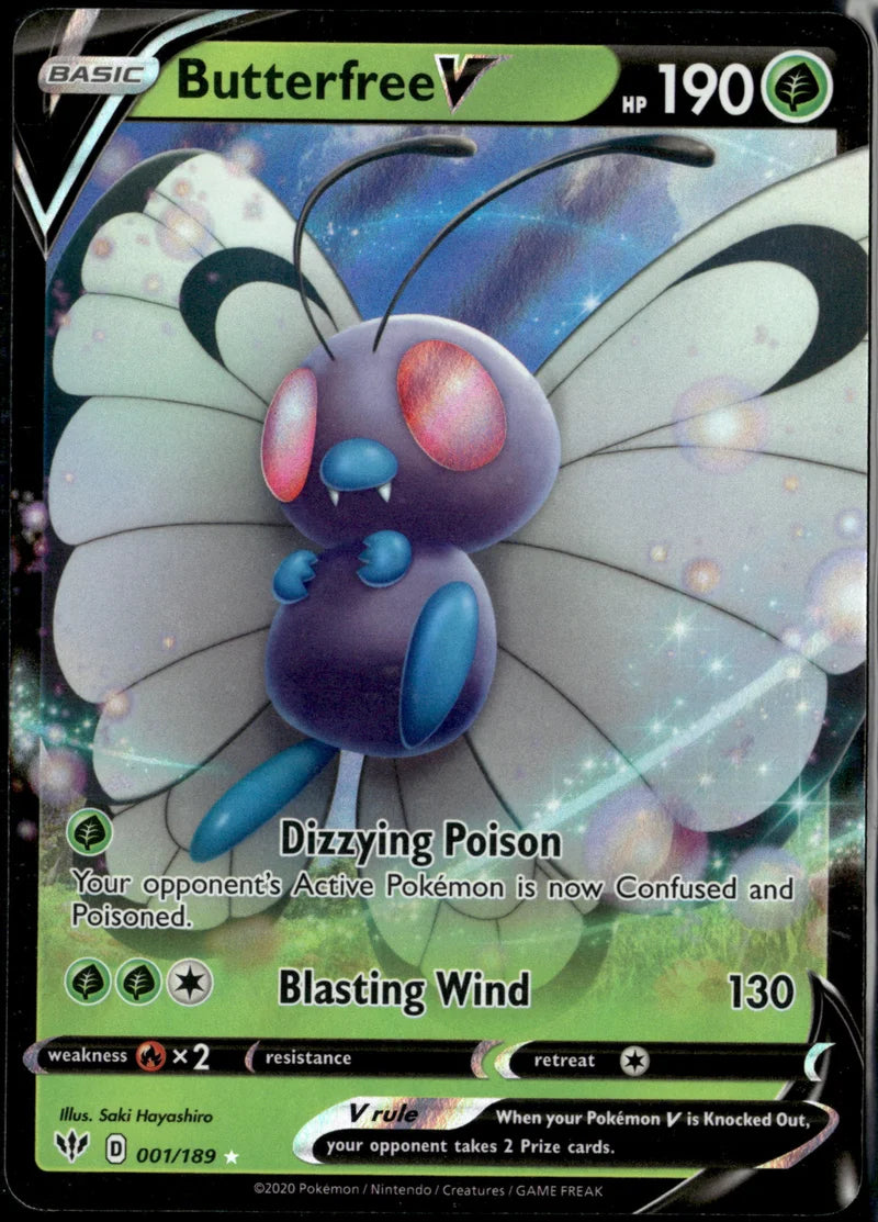 Butterfree V 1 Darkness Ablaze Englisch Near Mint Pokémon Karte