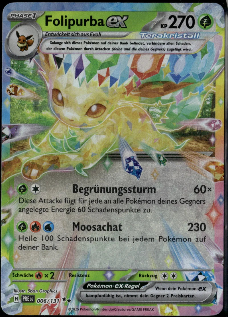 Folipurba-ex 006 Prismatische Entwicklungen Deutsch Near Mint Pokémon Karte