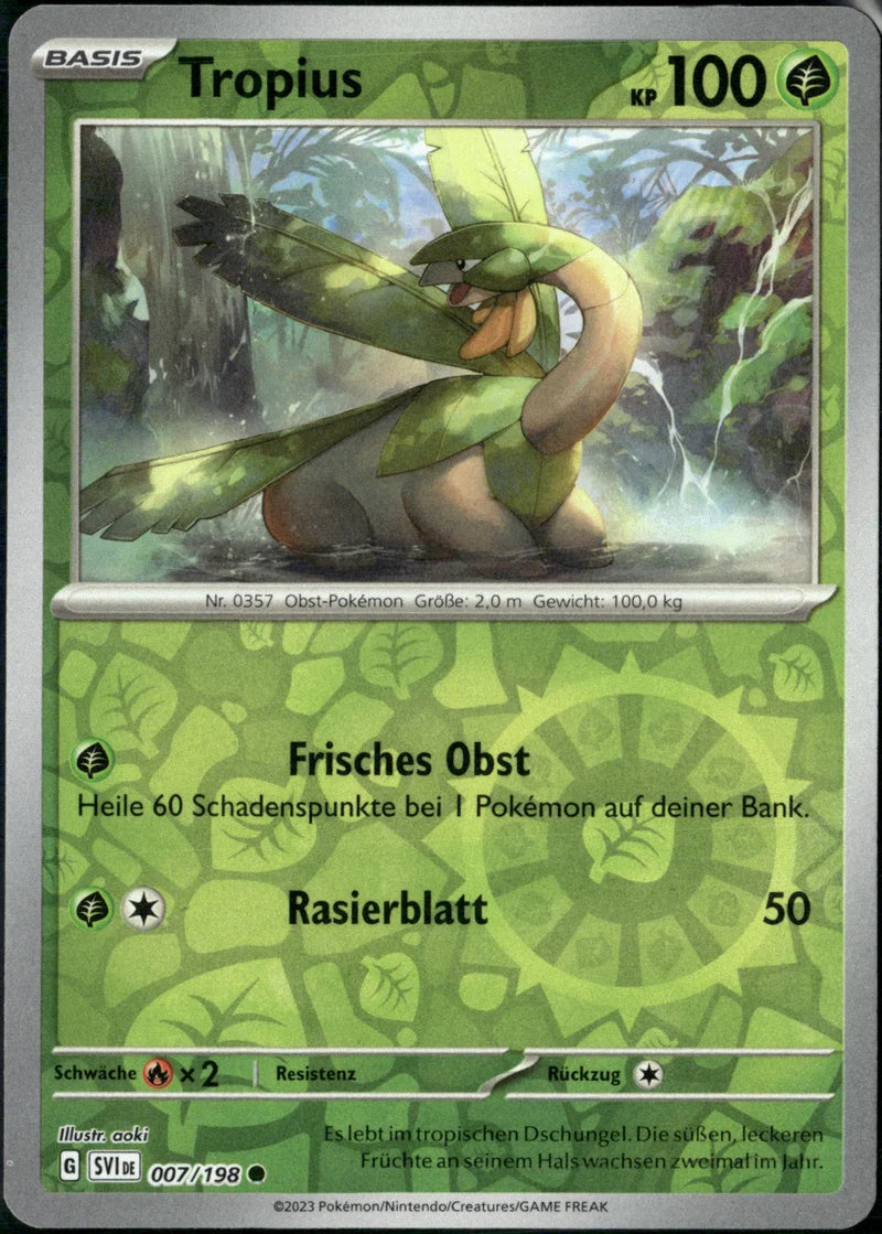 Tropius 007 Karmesin & Purpur Deutsch Near Mint Pokémon Karte