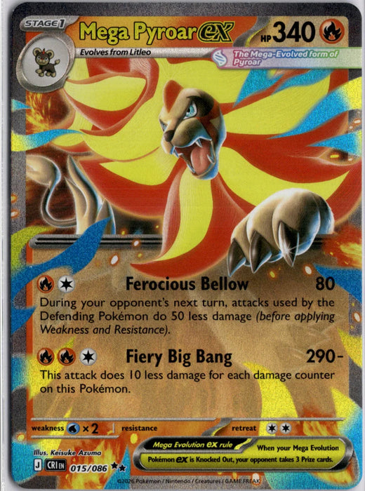 Mega Pyroar ex | Chaos Rising · 015