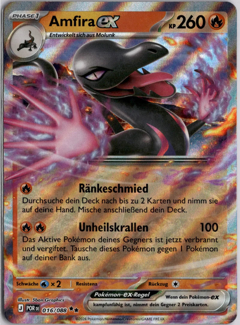 Amfira-ex 016 Optimale Ordnung Deutsch Near Mint Pokémon Karte