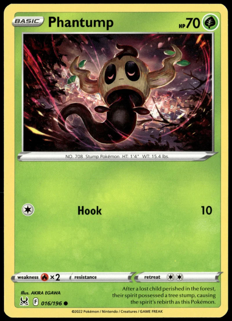 Phantump 016 Lost Origin Englisch Near Mint Pokémon Karte