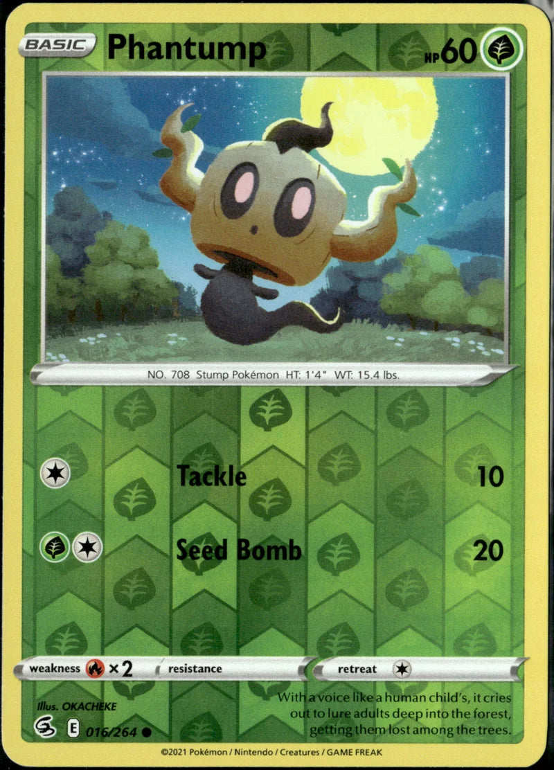 Phantump 16 Fusion Strike Englisch Near Mint Pokémon Karte