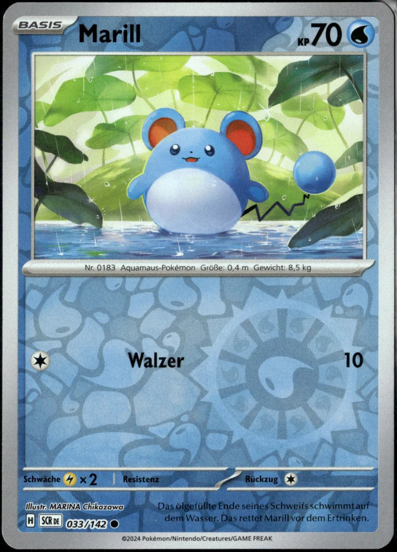 Marill 033 Stellarkrone Deutsch Near Mint Pokémon Karte