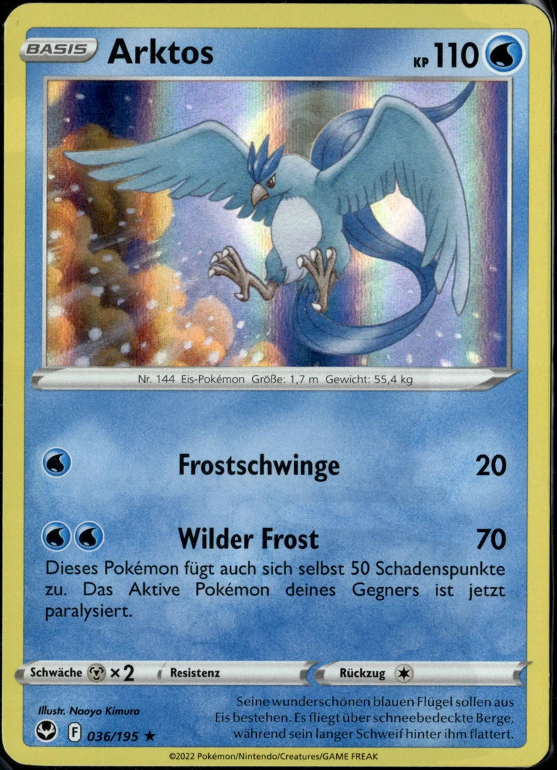 Arktos 036 Silberne Sturmwinde Deutsch Near Mint Pokémon Karte