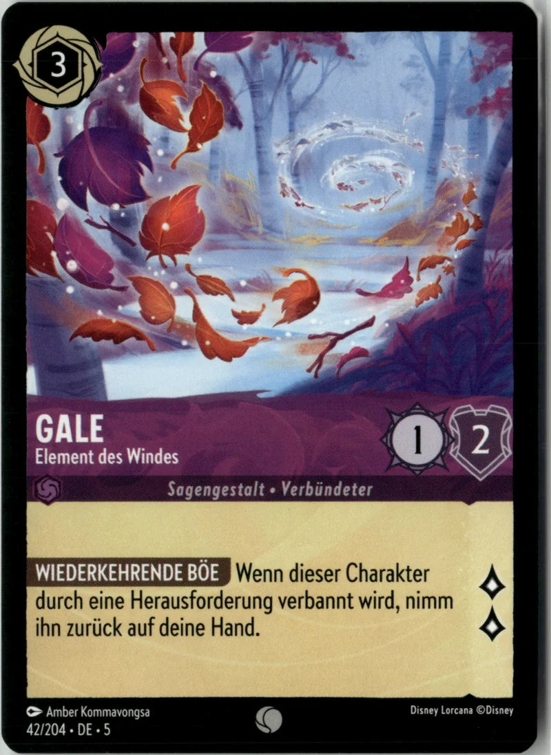 Gale - Element des Windes 42 Himmelsleuchten Deutsch Near Mint Disney Lorcana Karte
