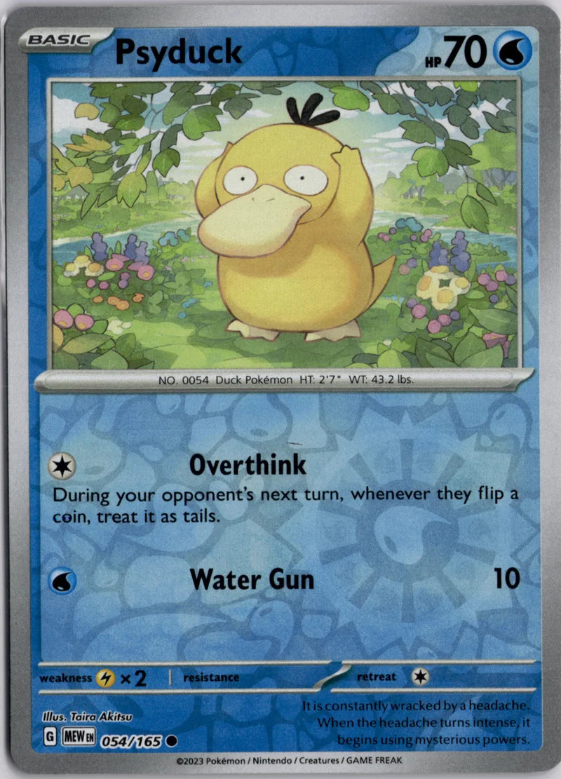 Psyduck 054 151 en Near Mint Pokémon Karte
