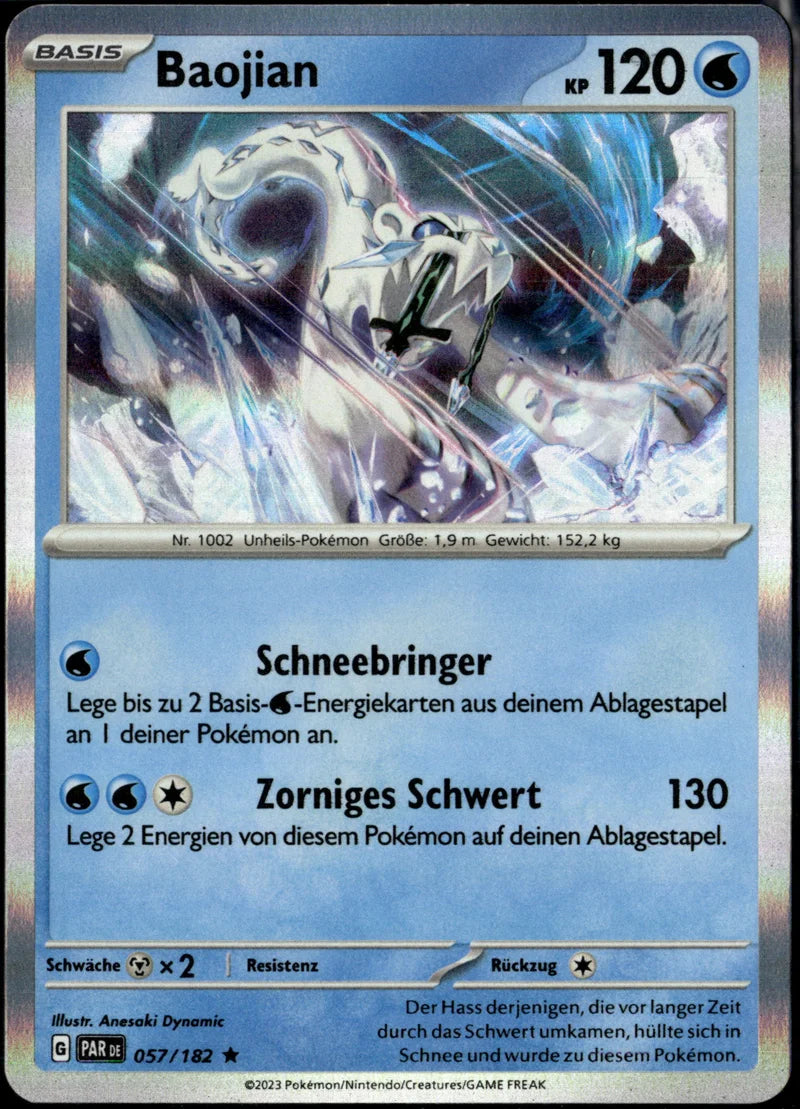 Baojian 057 Paradoxrift Deutsch Near Mint Pokémon Karte