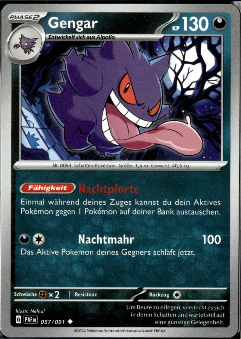 Gengar 057 Paldeas Schicksale Deutsch Near Mint Pokémon Karte