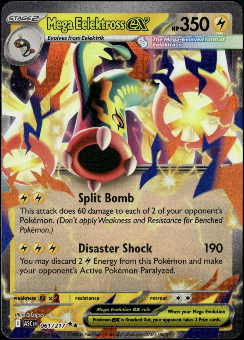 Mega Eelektross ex 061 Ascended Heroes Englisch Near Mint Pokémon Karte