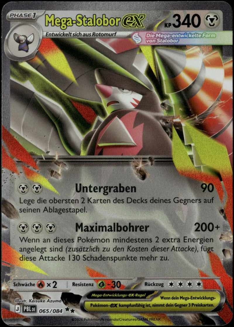 Mega-Stalobor-ex 065 Dunkelnacht Deutsch Near Mint Pokémon Karte