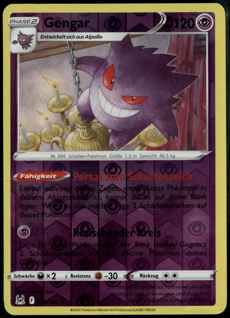 Gengar 066 Verlorener Ursprung Deutsch Near Mint Pokémon Karte