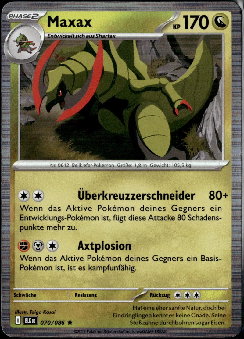 Maxax 070 Schwarze Blitze Deutsch Near Mint Pokémon Karte