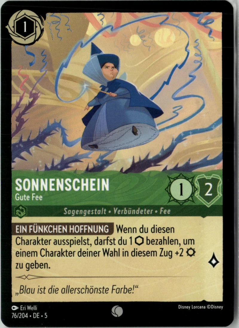 Sonnenschein - Gute Fee 76 Himmelsleuchten Deutsch Near Mint Disney Lorcana Karte
