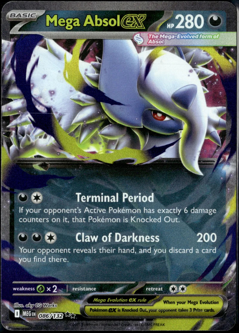 Mega-Absol-ex 086 Mega-Entwicklung Deutsch Near Mint Pokémon Karte