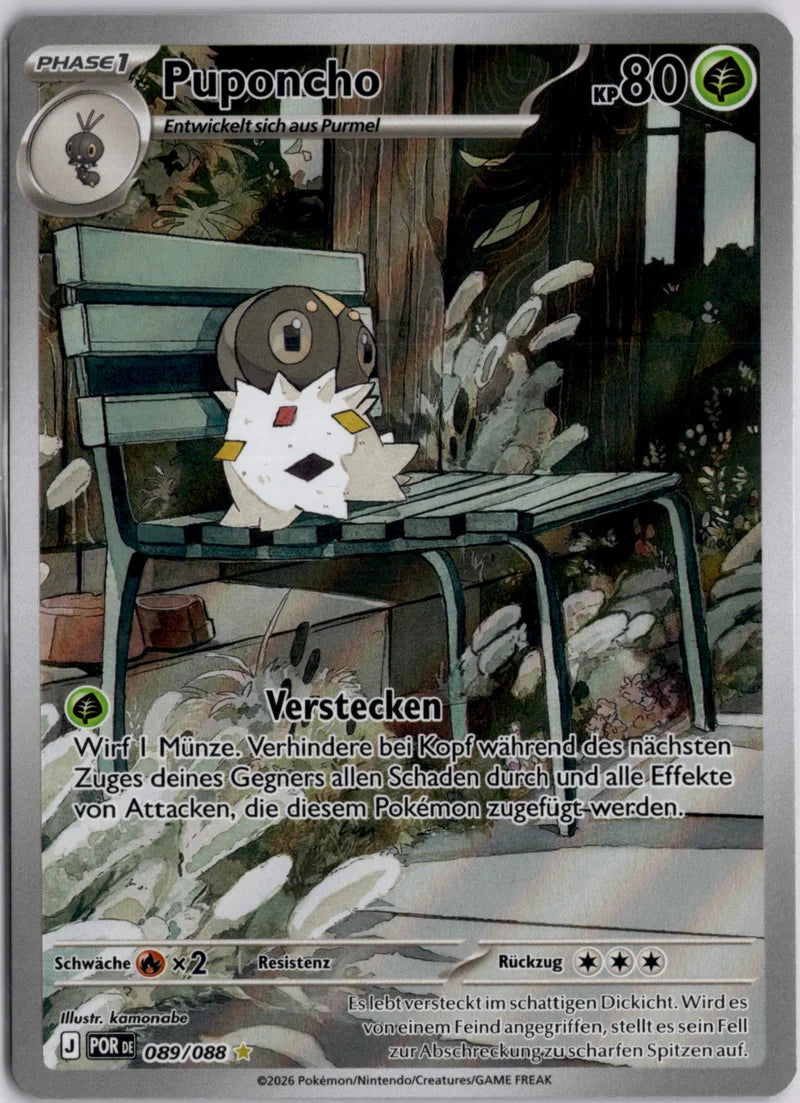 Puponcho 089 Optimale Ordnung Deutsch Near Mint Pokémon Karte