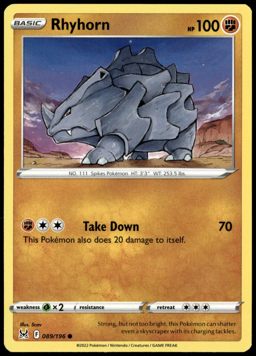 Rhyhorn | Lost Origin · 089
