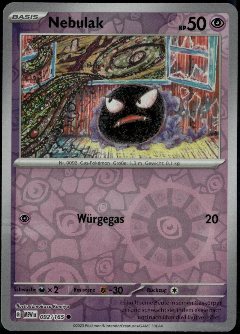Nebulak 092 151 Deutsch Near Mint Pokémon Karte