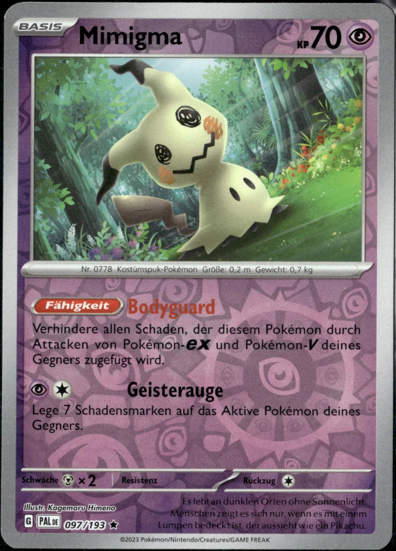 Mimigma 097 Entwicklungen in Paldea Deutsch Near Mint Pokémon Karte