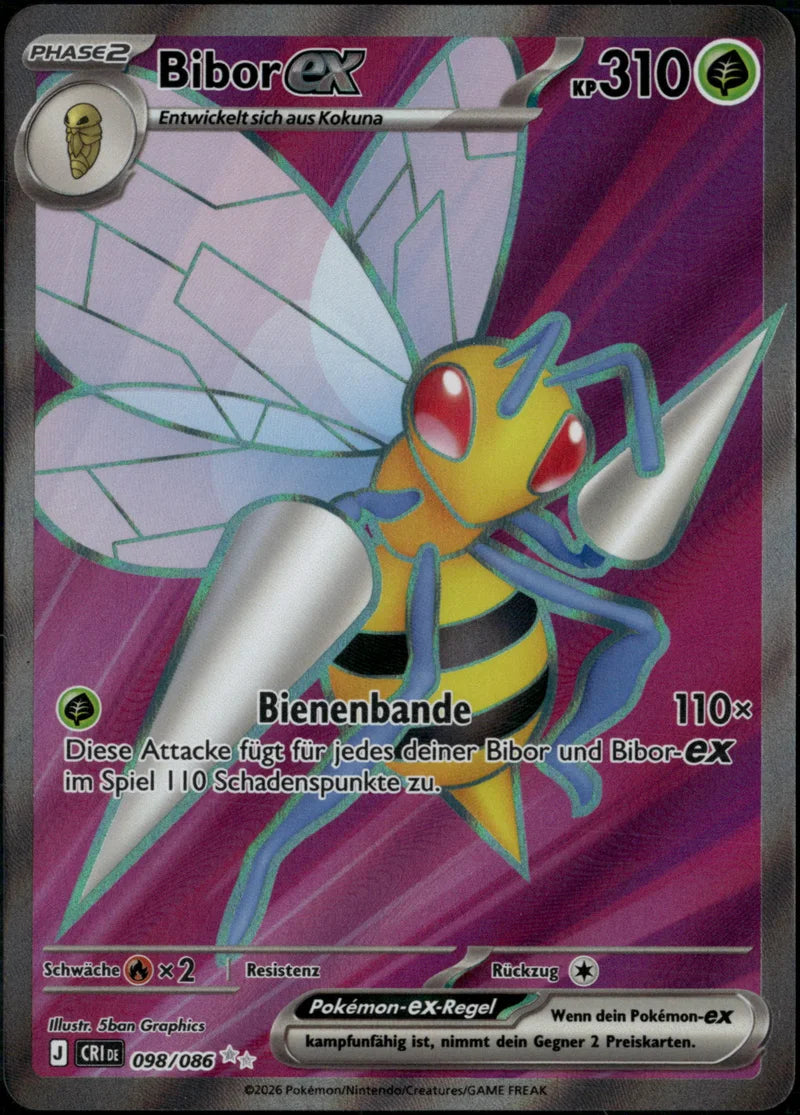 Bibor-ex 098 Wachsendes Chaos Deutsch Near Mint Pokémon Karte