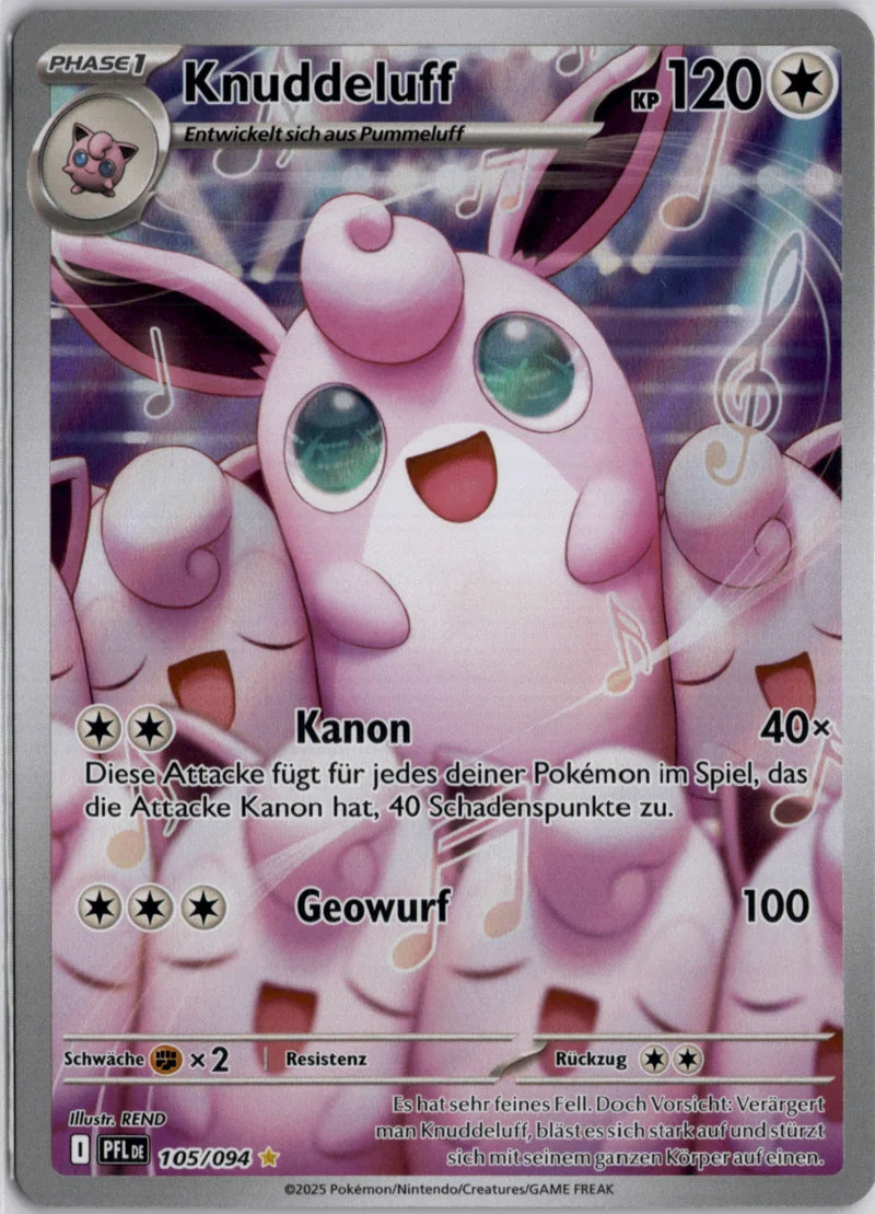Knuddeluff 105 Fatale Flammen Deutsch Near Mint Pokémon Karte