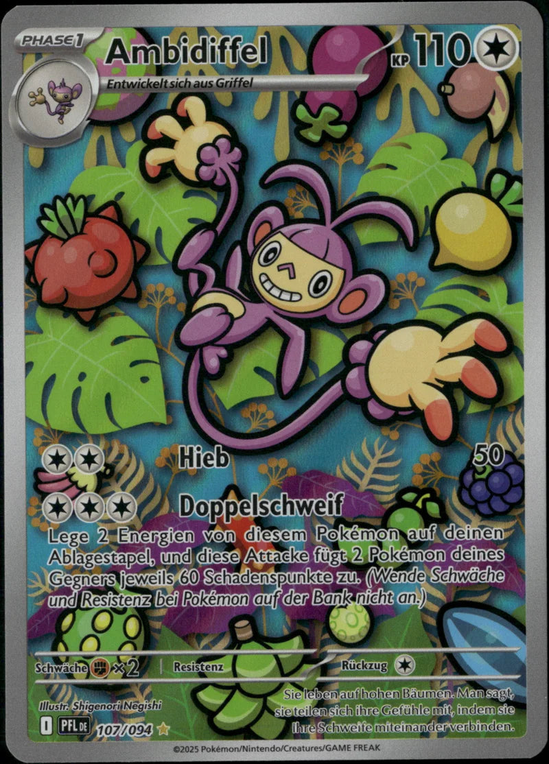 Ambidiffel 107 Fatale Flammen Deutsch Near Mint Pokémon Karte