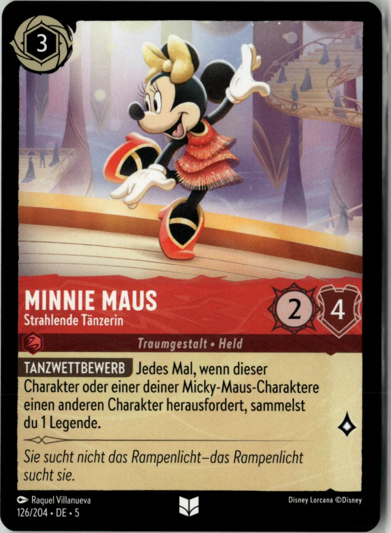 Minnie Maus - Strahlende Tänzerin 126 Himmelsleuchten Deutsch Near Mint Disney Lorcana Karte