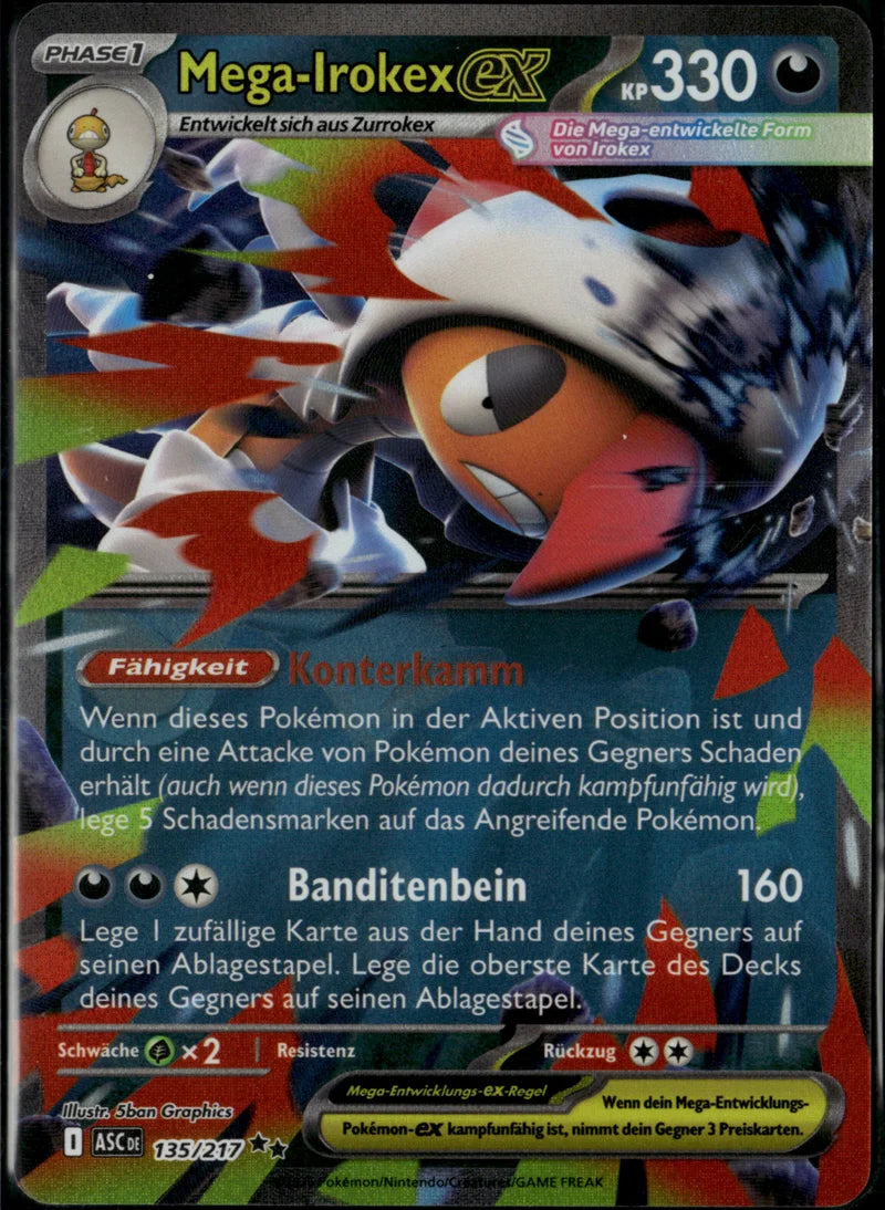 Mega-Irokex-ex 135 Erhabene Helden Deutsch Near Mint Pokémon Karte