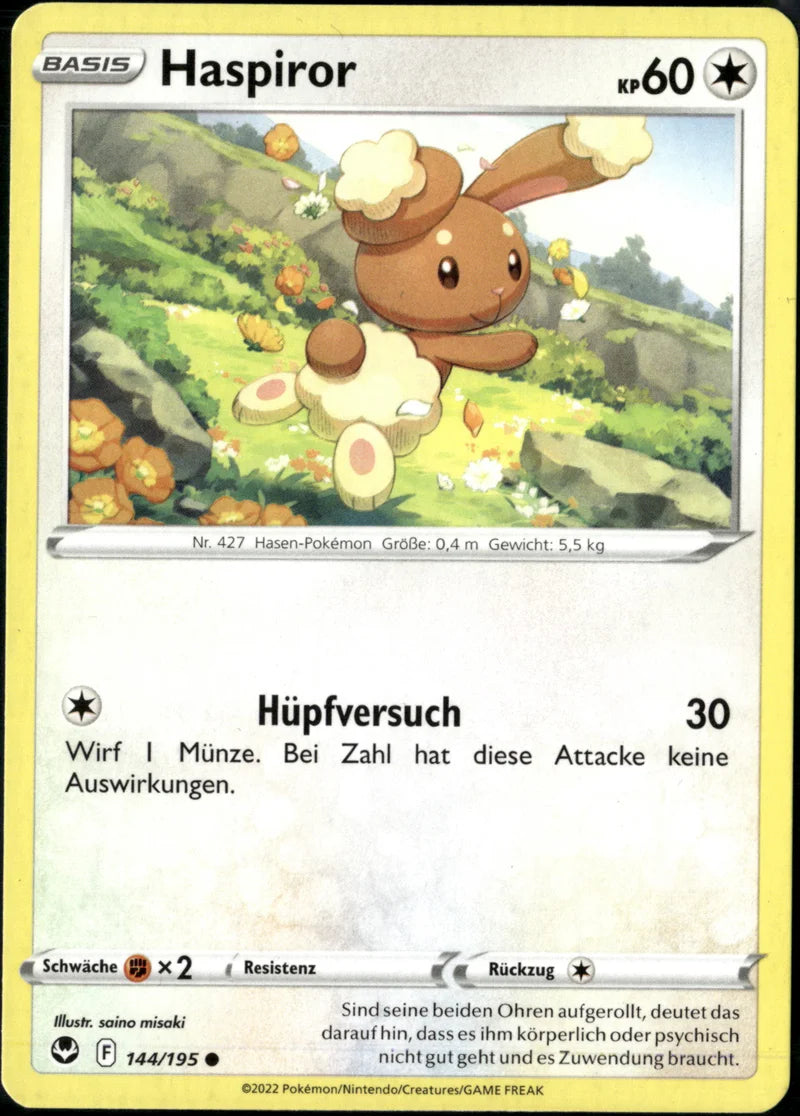 Haspiror 144 Silberne Sturmwinde Deutsch Near Mint Pokémon Karte