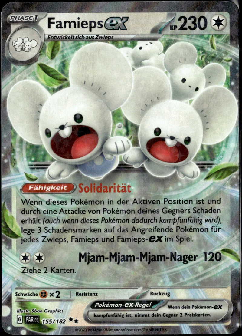 Famieps-ex 155 Paradoxrift Deutsch Near Mint Pokémon Karte