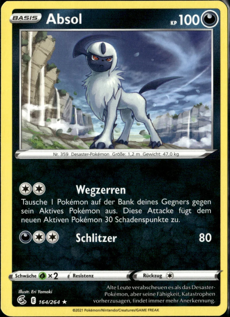 Absol 164 Fusions Angriff Deutsch Near Mint Pokémon Karte