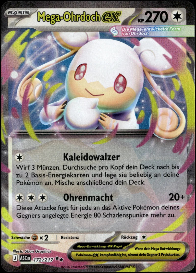 Mega-Ohrdoch-ex 172 Erhabene Helden Deutsch Near Mint Pokémon Karte