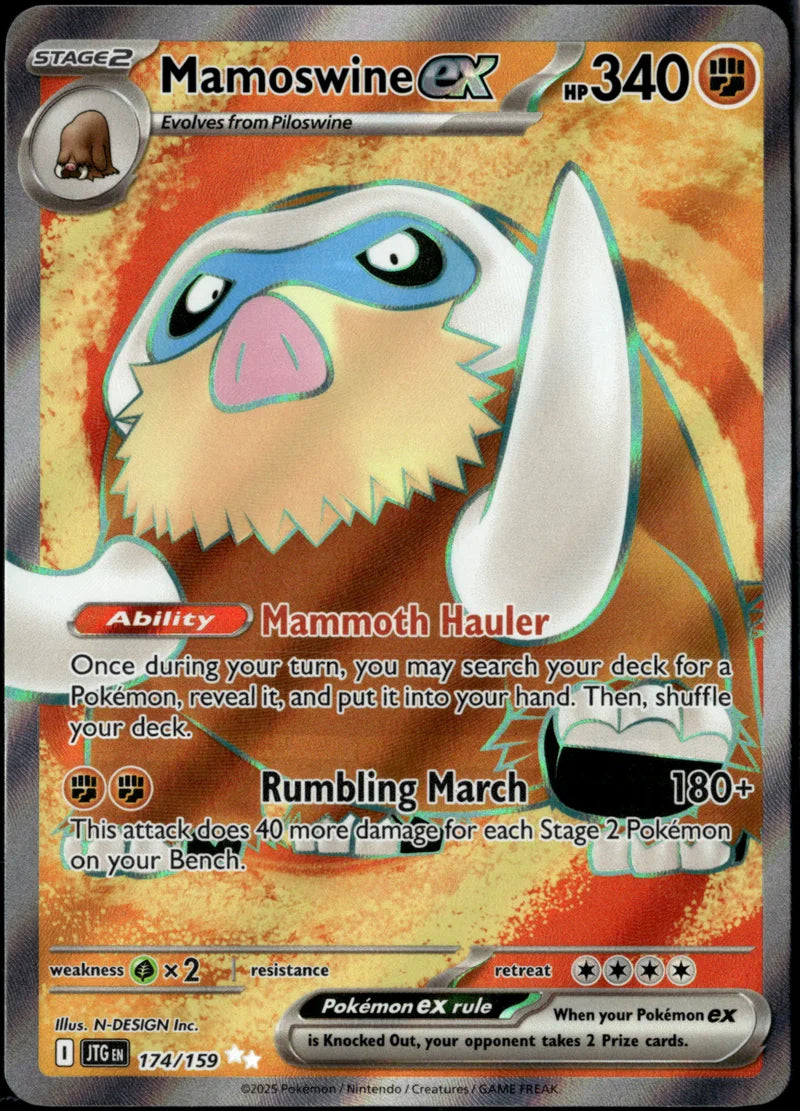 Mamoswine ex 174 Journey Together Englisch Near Mint Pokémon Karte