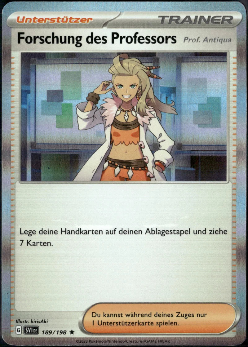 Forschung des Professors 189 Karmesin & Purpur Deutsch Near Mint Pokémon Karte